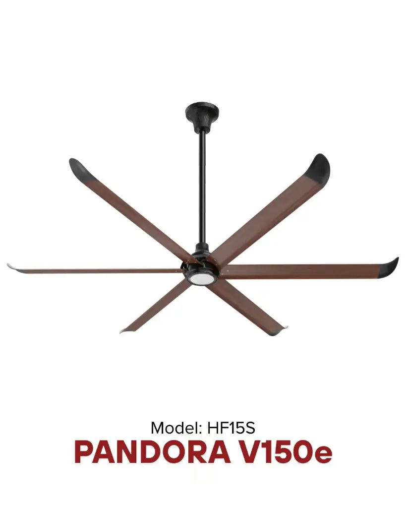 HVLS Pandora V150e Woodgrain Ø 1.5m | Giải pháp làm mát quạt HVLS Hamilton Air 2026