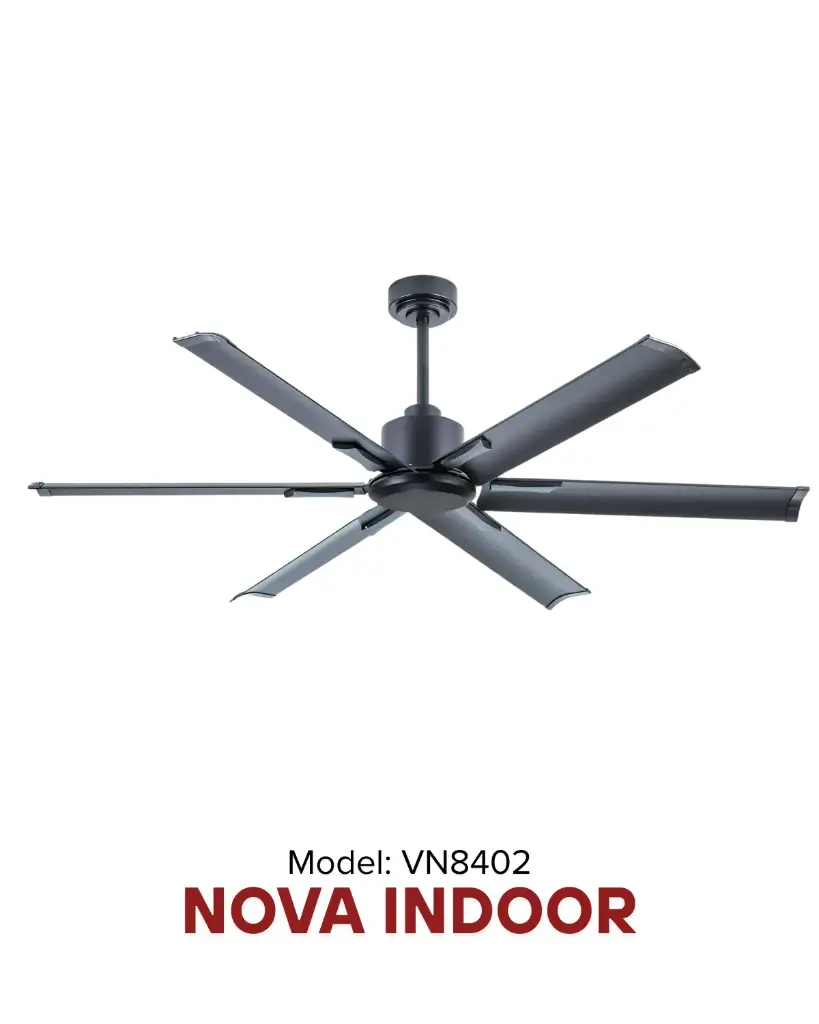 Quạt trần NOVA Indoor IPX2 | Giải pháp làm mát quạt HVLS Hamilton Air 2026