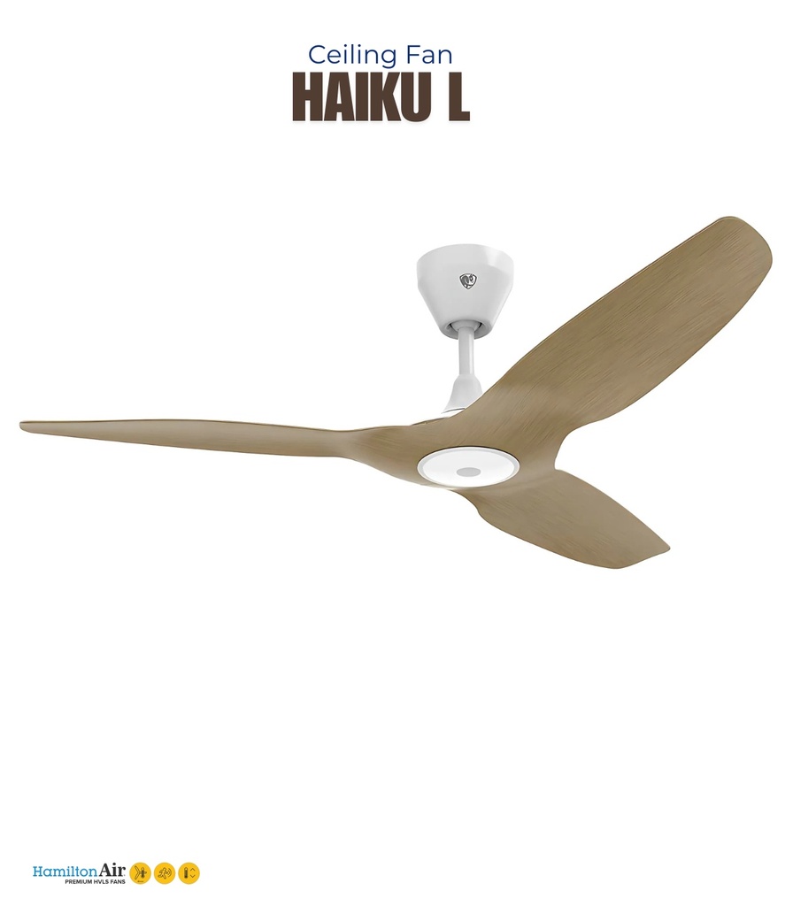 Haiku L 52-inch, Caramel, White