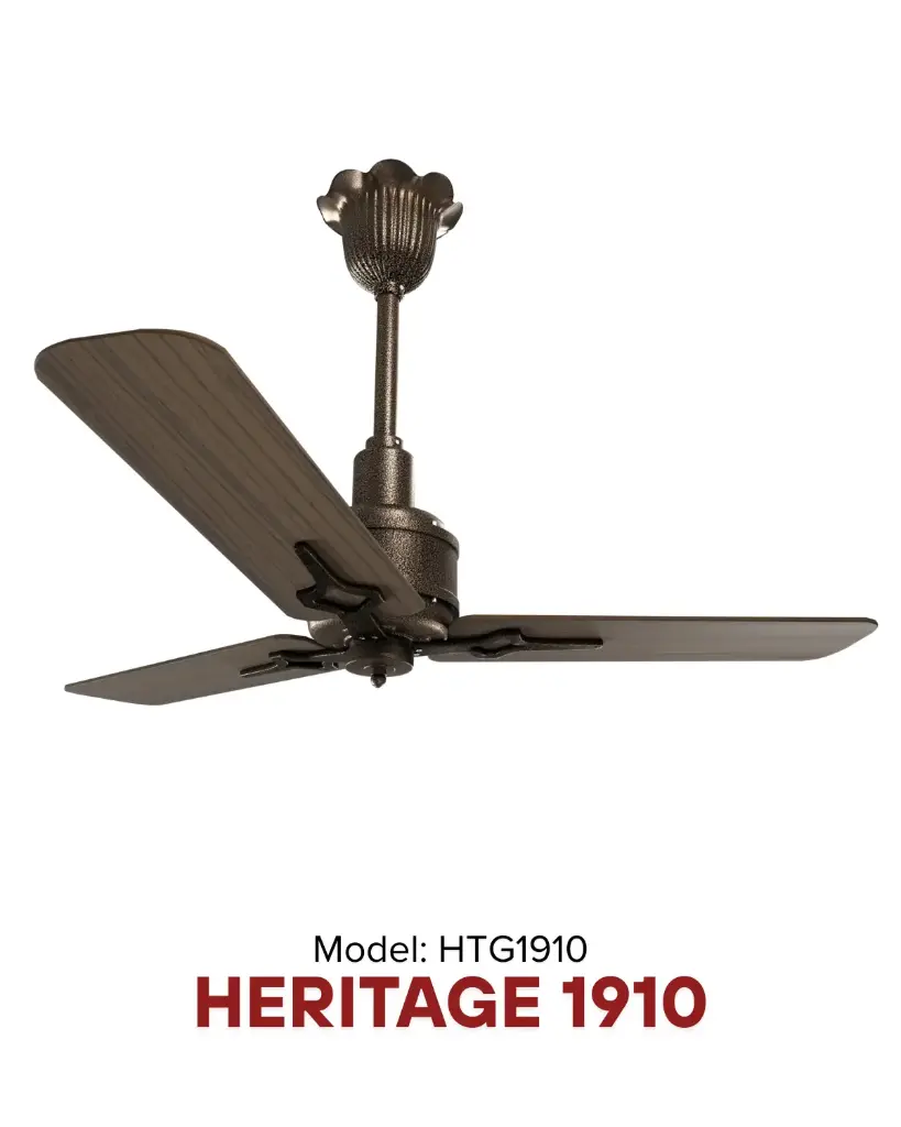 Quạt trần HERITAGE 1910 | Giải pháp làm mát quạt HVLS Hamilton Air 2026